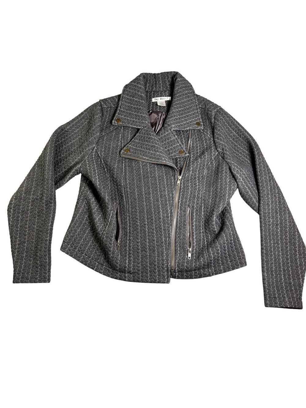 Cropped Quilted Silk-Lined Biker Jacket Women's 1X Minimalist Neutral Cozy Chic